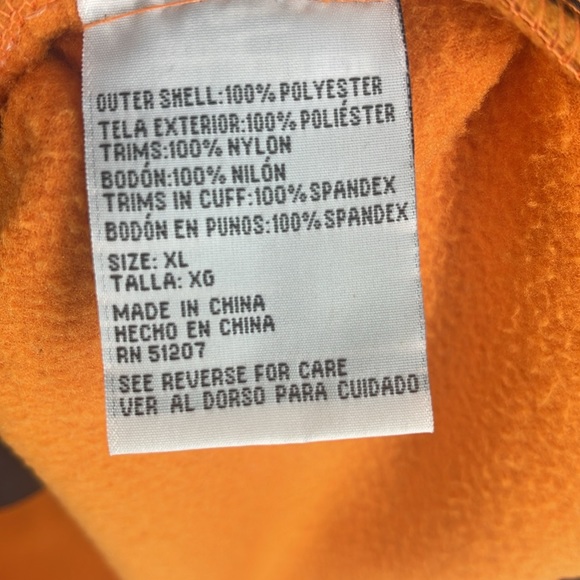 Texas Longhorns Orange & Black nylon & fleece zip up long sleeve jacket men’s XL - Picture 7 of 15